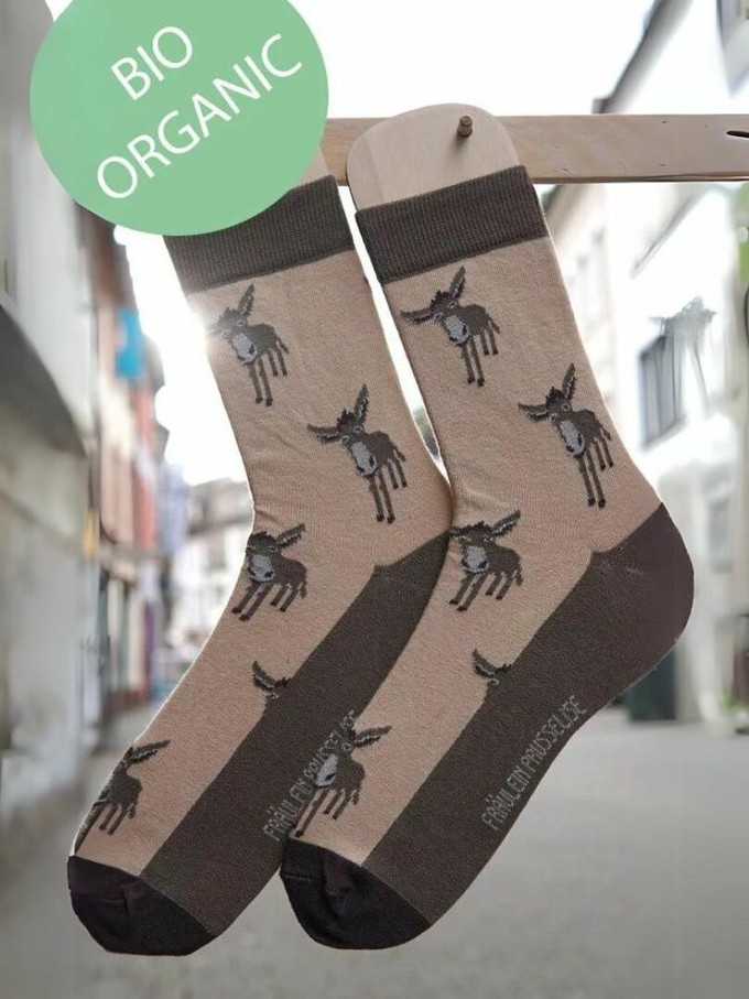 Kindersokken katoen ezels - beige from Lotika