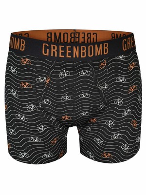Greenbomb boxershort bike waves - zwart from Lotika