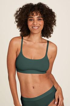 Tranquillo bralette Tencel - dark green via Lotika