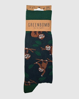 Greenbomb sokken heren luiaards - groen from Lotika