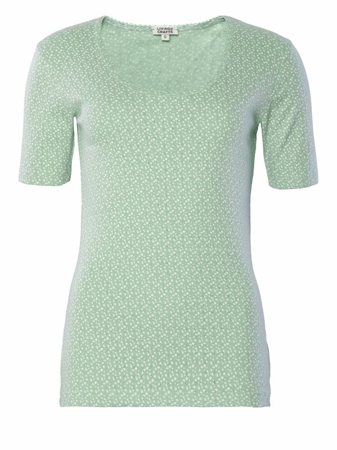 Pyjama T-shirt dames katoen Roos - ambrosia / wit from Lotika