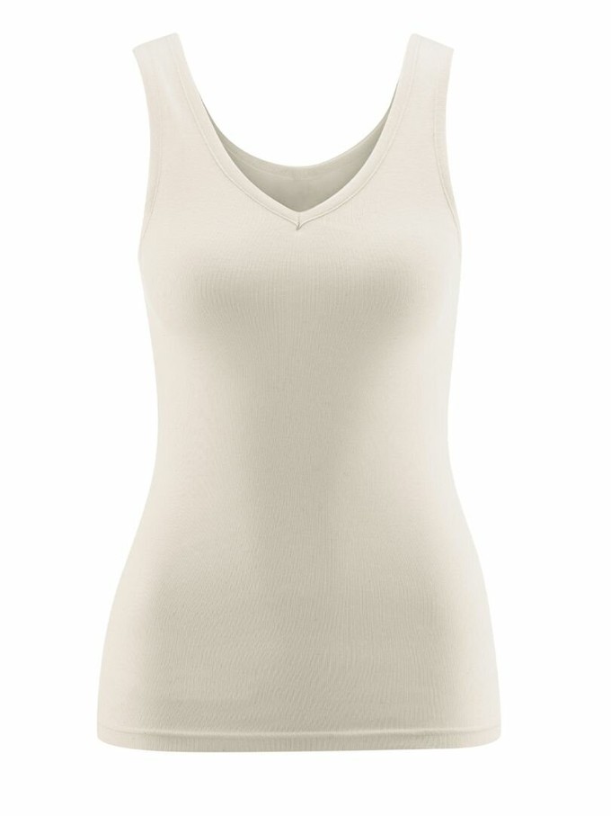 Hemd brede bandjes 100% katoen Janine - naturel wit from Lotika