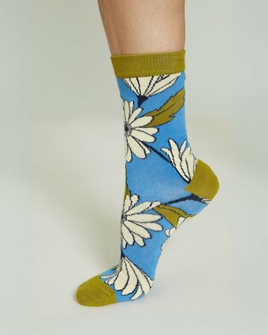 Tranquillo sokken bio katoen bloemen - blauw mt 38-38 from Lotika
