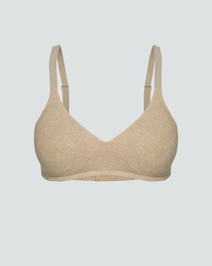 Comazo BH zonder beugels katoen - beige melange from Lotika