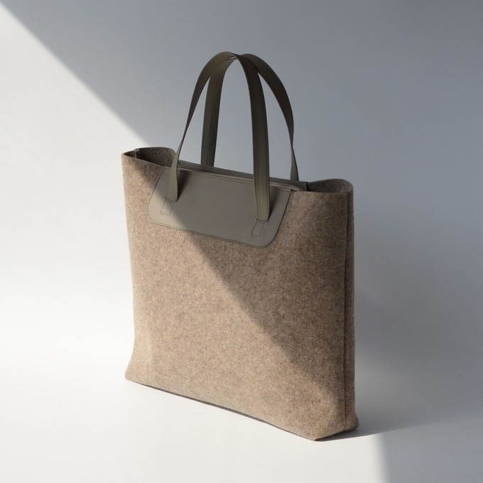 Duurzame vilten shopper MARLY - Taupe from MADE out of