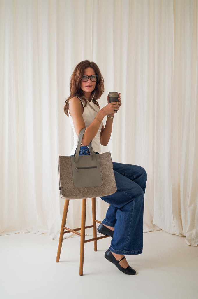 Office bag JIP - Taupe from MADE out of