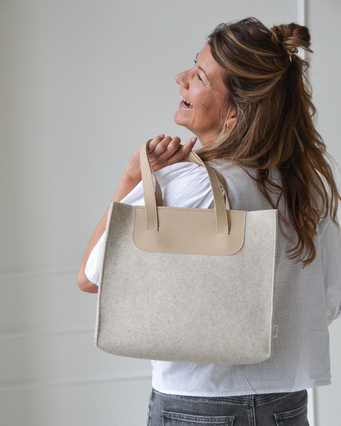 Handtas ANNE - Beige from MADE out of