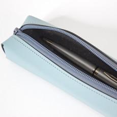 Gerecyclede leren Etui DOT - Oceaan Groen via MADE out of