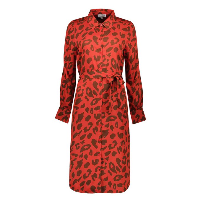 Merel Red Leopard jurk from Marjolein Elisabeth