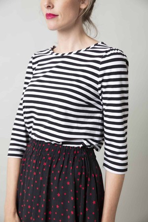 Mara Black Stripes top from Marjolein Elisabeth