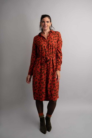 Merel Red Leopard jurk from Marjolein Elisabeth