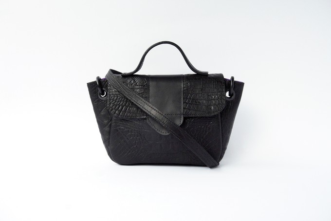 Naïma bag small Black croco from Marlene Fernandez