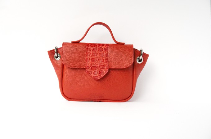 Naïma bag small Coral red from Marlene Fernandez