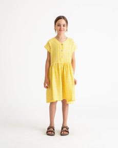 Simple Dress yellow gingham via Matona