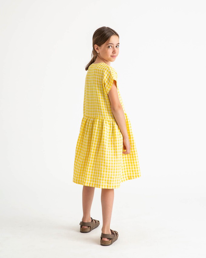 Simple Dress yellow gingham from Matona