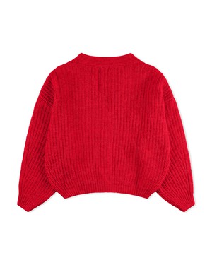 Organic Knit Cardigan poppy from Matona