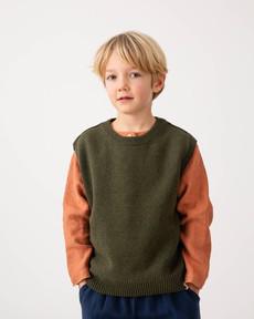 Knit Vest loden green via Matona