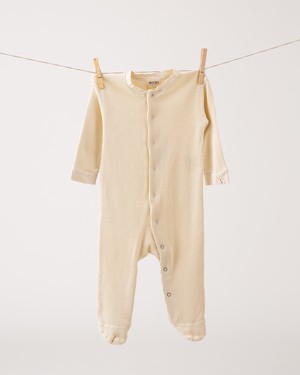 Basic Footed Pajama ecru from Matona