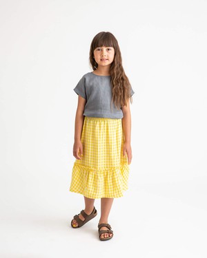 Ruffled Skirt yellow gingham from Matona