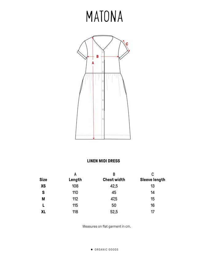Linen Midi Dress blue net from Matona
