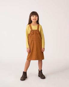 Retro Pinafore Dress biscuit via Matona