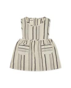 Nora Pinafore Dress beige/striped van Matona