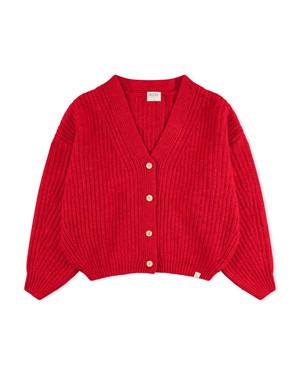 Organic Knit Cardigan poppy from Matona