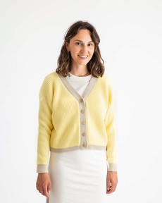 Color Block Cardigan daffodil via Matona