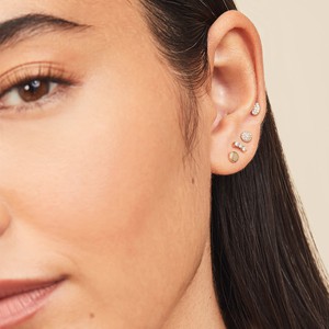 Piercing Studio - Pave Diamond Flat Back Round Stud from Mejuri