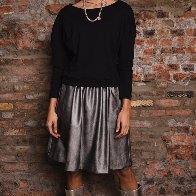 Sage mini skirt Vegan leather from Mon Col Anvers