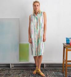 Powder dress midi Paint lines via Mon Col Anvers