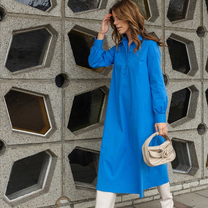Polly Jean Dress Bright blue from Mon Col Anvers