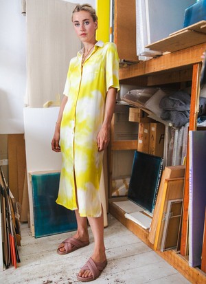 Saké dress Yellow splash from Mon Col Anvers