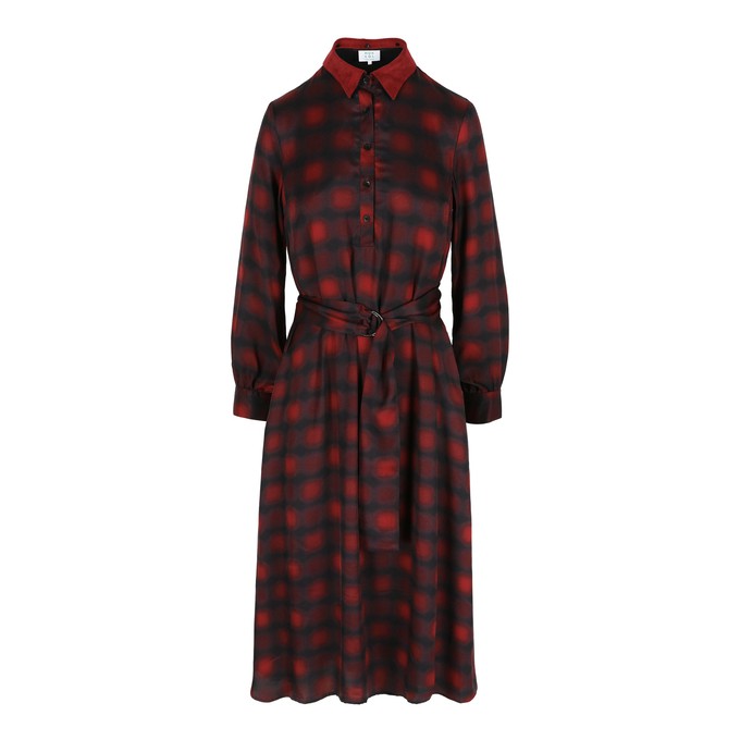 Polly Jean Dress Burgundy blur from Mon Col Anvers