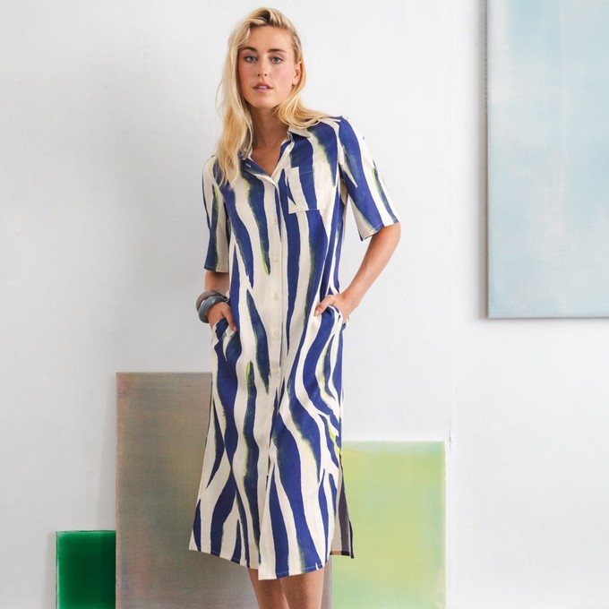 Saké dress Blue zebra from Mon Col Anvers