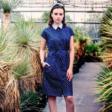 Summer Dress Navy palmtree via Mon Col Anvers