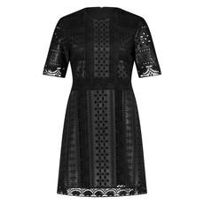 FAUX LEATHER FLORAL MIDI DRESS via MONIQUE SINGH