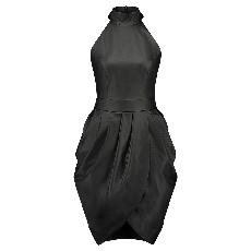 FAUX LEATHER MIDI COCKTAIL DRESS via MONIQUE SINGH