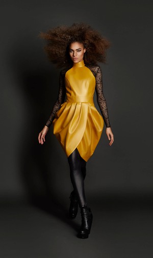 GOLDEN HONEY COCKTAIL DRESS from MONIQUE SINGH