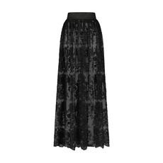 BLACK EMBROIDERED LACE SKIRT via MONIQUE SINGH