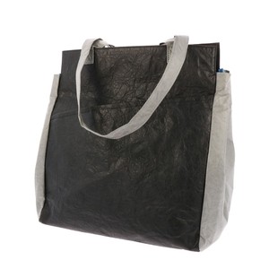 Lichtgewicht vegan shopper tas met rits Fiona - zwart/grijs from MoreThanHip