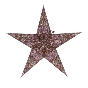 Papieren kerstster Ø60 cm incl. verlichtingskabel - Goa bruin/roze from MoreThanHip