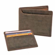 RFID herenportemonnee mat bruin vintage ecoleer - Luton via MoreThanHip