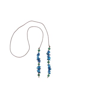 Omslag halsketting van tagua en acai - Natalia blauw/groen from MoreThanHip