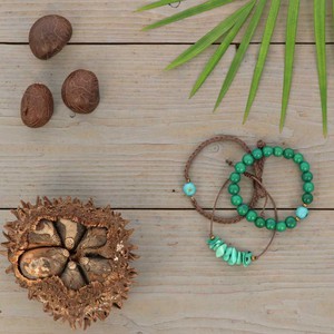 Armbanden set van tagua en acai - Laila groen from MoreThanHip