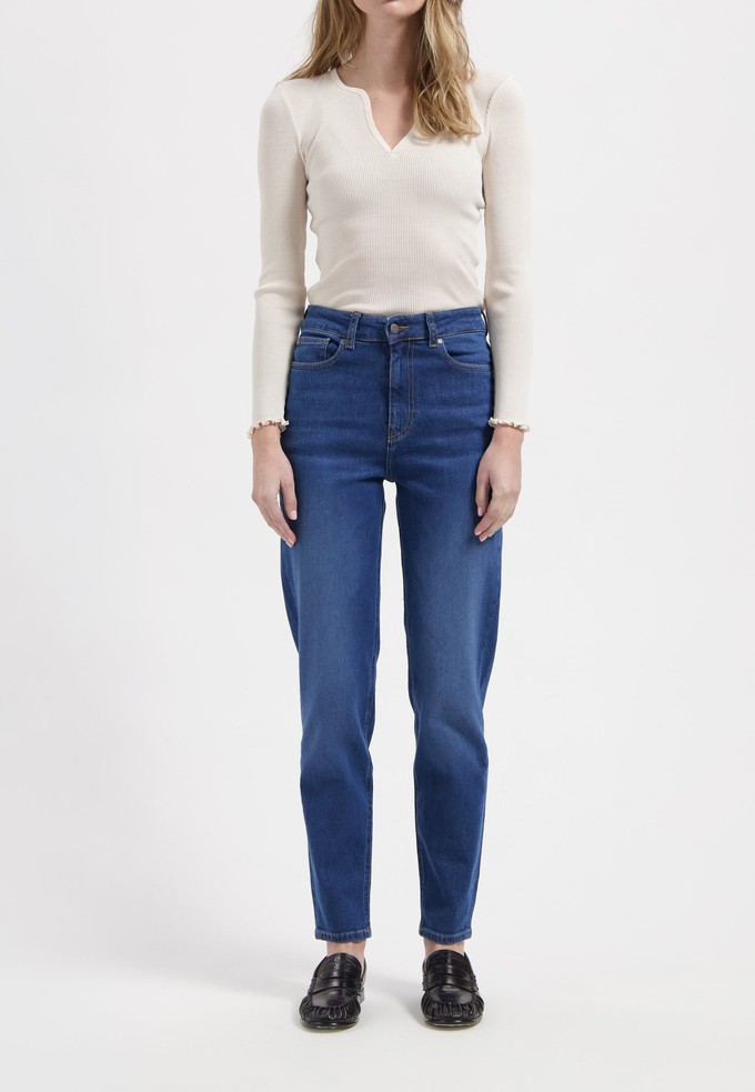 Mams High Tapered - Stone Indigo from Mud Jeans