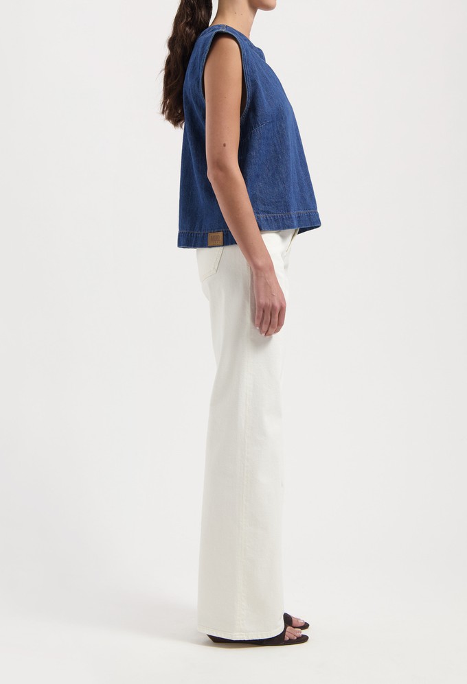 Noa Top - Stone Indigo from Mud Jeans