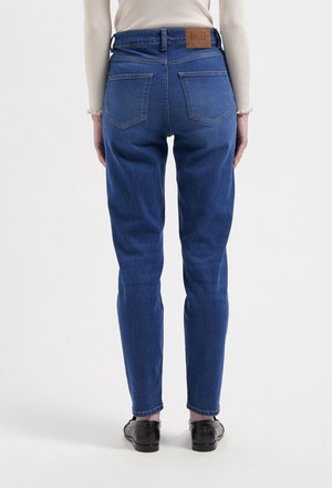 Mams High Tapered - Stone Indigo from Mud Jeans