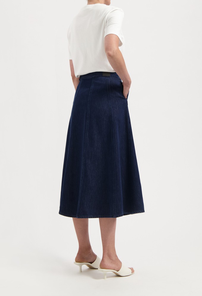 Mae Panel Skirt - Stone Indigo from Mud Jeans