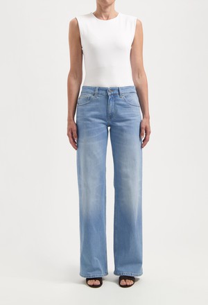 Cleo Mid Loose - Light Stone Vintage from Mud Jeans